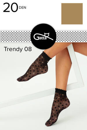 Gatta Trendy 08 20 DEN Wyrób pończoszniczy skarpetki, sabbia2.beige